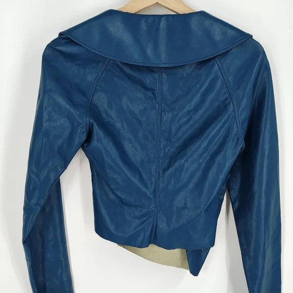 Oak + Fort | faux leather wrap top - Picture 4 of 5